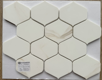 Snow Glass Hexagon 13.25 x  10.75